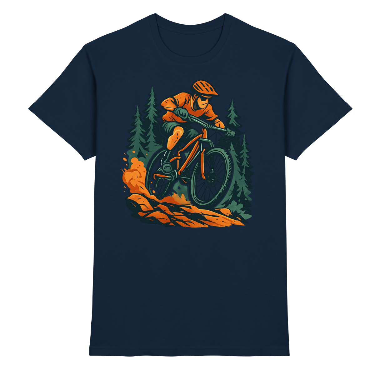 Front view of Arvenzo Dirt Rush unisex navy shirt, showing the premium fabric and stylish design.