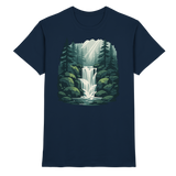 Unisex navy Fall Creek shirt by Arvenzo, front view showing classic fit and smooth fabric.