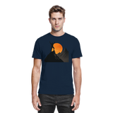 Front view of Arvenzo Bold Ascent unisex navy shirt featuring a sleek design and comfortable fit.