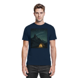 Front view of Arvenzo North Light unisex navy shirt with a classic fit and collar, showcasing the premium fabric and design details.