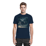 Front view of a navy unisex Arvenzo Pack North shirt with a classic fit and minimal design.