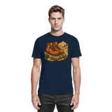 Arvenzo Trail Rest unisex navy shirt displaying a front view with a crew neckline and casual fit.