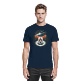 Navy unisex Star Map Shirt by Arvenzo featuring a detailed star constellation design on the front.