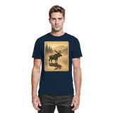 Front view of navy Arvenzo Calm Shore unisex shirt, featuring a relaxed fit and premium fabric.