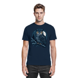 Front view of Arvenzo unisex Night Watch shirt in navy with a classic crew neck and smooth fabric.