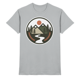 Unisex Arvenzo Open Ground Shirt in Pacific Grey, front view showing smooth fabric and casual fit.