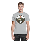 Unisex Arvenzo Open Ground shirt in Pacific Grey, front view showing a casual, comfortable design for everyday wear.