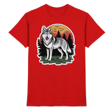 Red Arvenzo Lone Dusk unisex shirt displayed from the front, showcasing a premium design and fit.