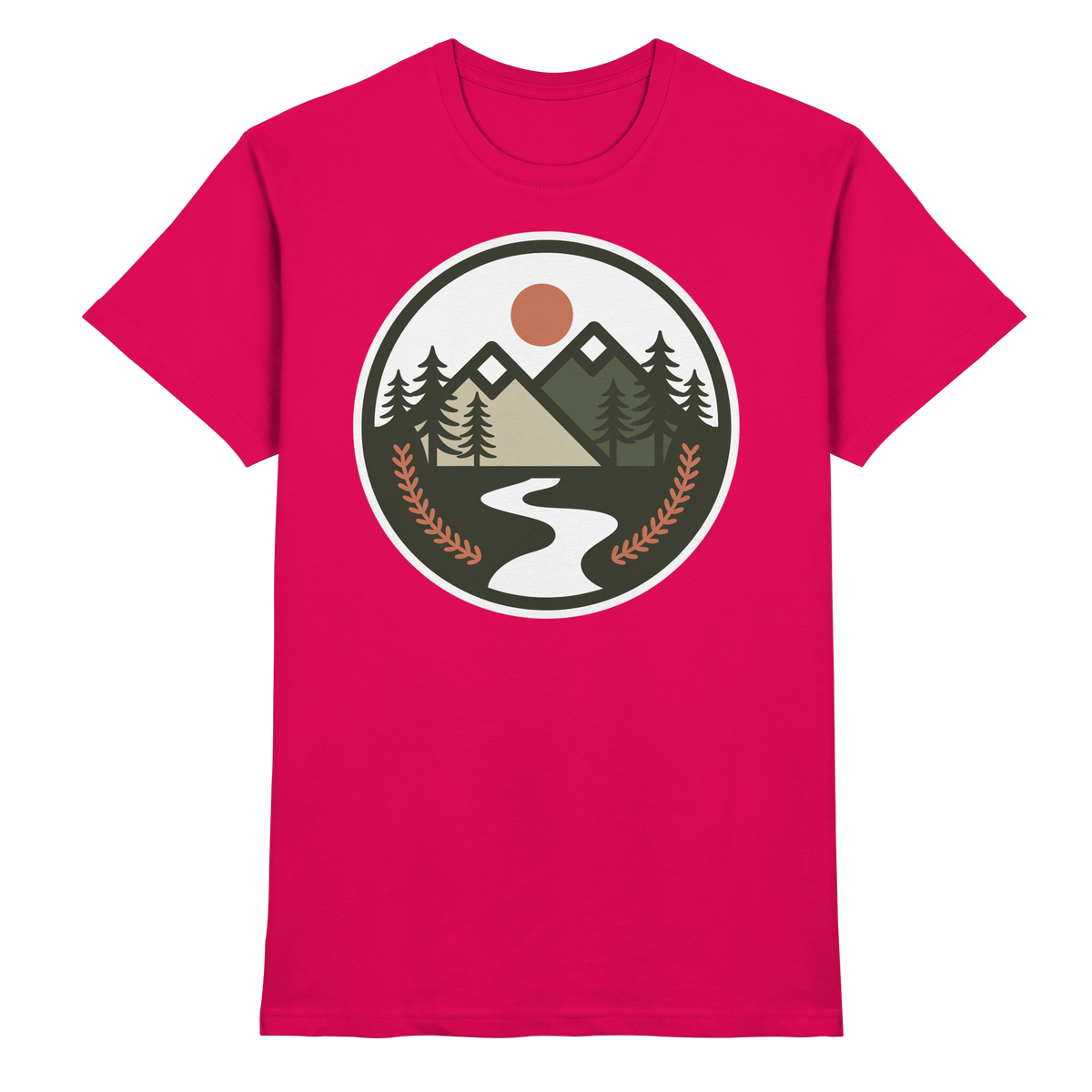 Front view of Arvenzo Open Ground unisex shirt in sorbet color, showcasing a premium casual shirt design.