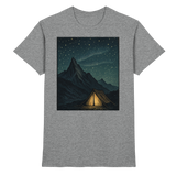 Front view of Arvenzo North Light Unisex Shirt in sports grey meliert, showcasing a premium casual design and comfortable fit.