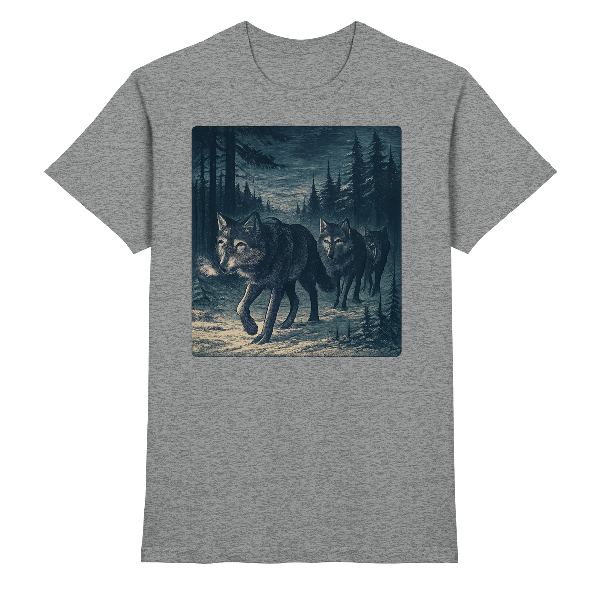 Front view of Arvenzo Pack North unisex shirt in sports grey meliert, showcasing a comfortable, casual design.