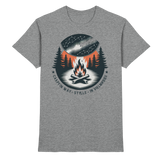 Unisex Star Map Shirt by Arvenzo in sports grey melange showing a stylish celestial star pattern on the front.