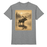 Front view of Arvenzo Calm Shore Unisex Shirt in sports grey meliert fabric, showcasing a casual and comfortable fit.