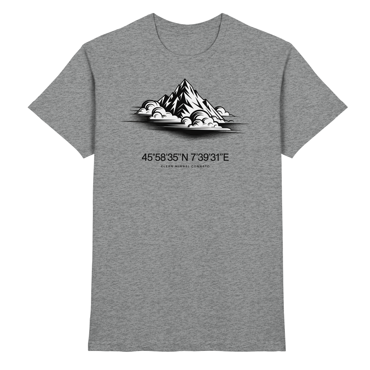 Unisex Summit Point Shirt by Arvenzo in sports grey meliert, featuring a front view of the premium casual shirt.