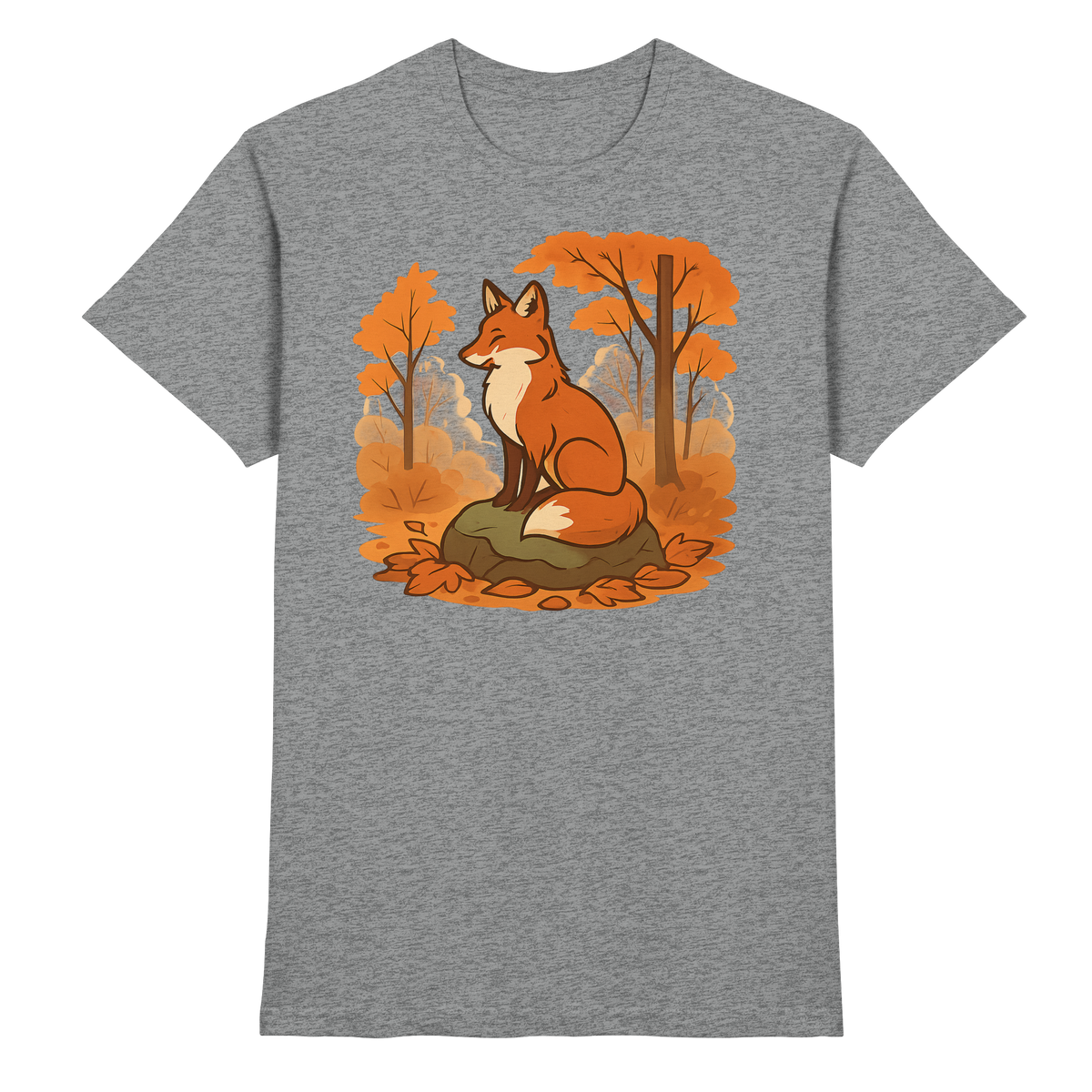 Front view of Arvenzo Ember Trail unisex shirt in sports grey meliert, showcasing its casual fit and soft fabric.