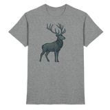 Front view of Arvenzo Mist Crown unisex shirt in sports grey meliert fabric, showcasing a stylish, comfortable design.