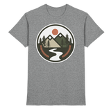Unisex Arvenzo Open Ground shirt in sports grey meliert, front view showing a stylish casual design.