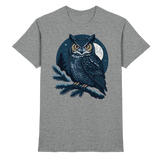 Unisex Arvenzo Night Watch Shirt in sports grey meliert, front view showcasing casual fit and soft fabric.