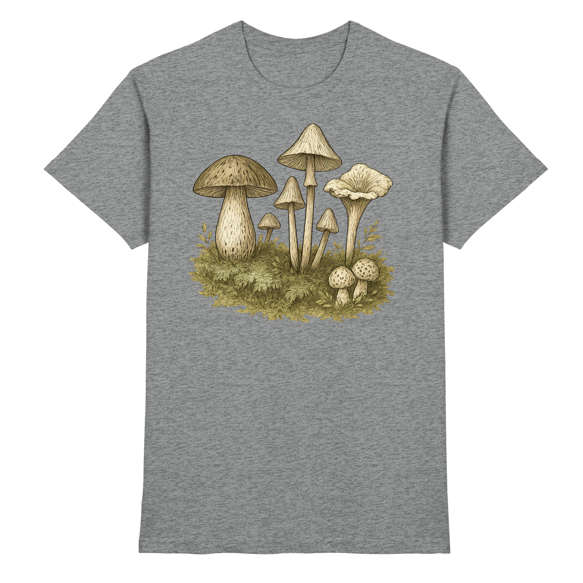 Unisex Forest Floor Shirt by Arvenzo in sports grey meliert, featuring a front view of the premium casual shirt.
