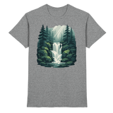 Front view of Arvenzo Fall Creek Unisex Shirt in sports grey meliert with a classic crew neck and comfortable fit.