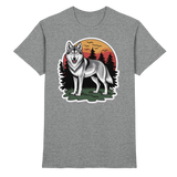 Front view of Arvenzo Lone Dusk unisex shirt in sports grey meliert, showcasing a sleek, casual design with a crew neckline.