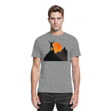 Unisex Arvenzo Bold Ascent shirt in sports grey meliert, front view showing modern crew neck and stylish design.