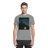 Unisex North Light Shirt by Arvenzo in sports grey meliert, front view showing a casual, comfortable fit and classic design.
