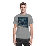 Front view of Arvenzo Pack North unisex shirt in premium sports grey meliert fabric, showcasing a modern casual design.
