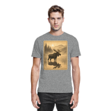 Front view of Arvenzo Calm Shore unisex shirt in sports grey meliert, showcasing a relaxed fit and soft fabric.