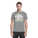 Unisex Alpine Bloom Shirt by Arvenzo in sports grey meliert, showcasing a front view of the premium casual shirt.
