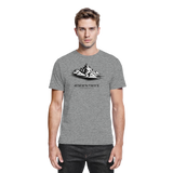 Arvenzo Summit Point unisex shirt in sports grey meliert, front view showcasing casual, comfortable fit and premium fabric.