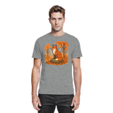 Front view of Arvenzo Ember Trail unisex shirt in sports grey meliert, showcasing a comfortable fit and stylish design.