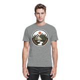 Front view of Arvenzo unisex Open Ground shirt in sports grey meliert, showcasing the casual, comfortable design.