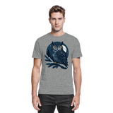 Unisex Night Watch Shirt by Arvenzo in sports grey meliert, front view showcasing classic crew neck and comfortable fit.