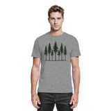 Front view of Arvenzo Pine Dusk unisex shirt in sports grey meliert, showcasing a comfortable, stylish design.