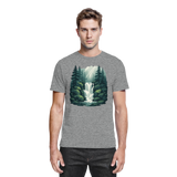 Unisex Fall Creek Shirt by Arvenzo in sports grey meliert with a front view, showcasing a casual, comfortable design.