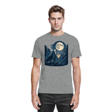 Silver Howl unisex shirt by Arvenzo featuring a front view in sports grey meliert fabric.