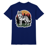 Front view of Arvenzo Lone Dusk unisex shirt in navy with a sleek, modern design and comfortable fit.