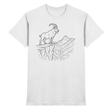 Front view of the Arvenzo Cliff Edge Unisex Shirt in white, showcasing a clean design and premium fabric.