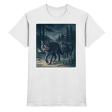 White Arvenzo Pack North unisex shirt displayed from the front, showcasing a clean, premium cotton fabric and classic design.