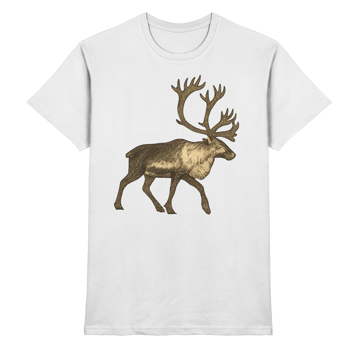 Front view of Arvenzo Tundra Walk unisex white shirt with a classic fit and minimal design.