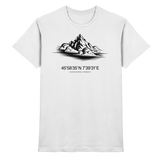 Front view of Arvenzo Summit Point unisex white shirt with a classic fit and clean design.