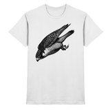 Arvenzo Swift Dive unisex white shirt with a front design, made from premium fabric, casual style for everyday wear.