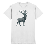 White Arvenzo Mist Crown unisex shirt with front design, premium cotton fabric, and comfortable fit.