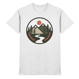 White Arvenzo Open Ground unisex shirt with a clean front design, made from premium fabric, casual and comfortable for everyday wear.
