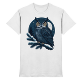 White unisex Night Watch Shirt by Arvenzo, front view showing the premium fabric and classic design.
