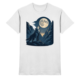 Front view of Arvenzo silver Howl unisex shirt in white, showcasing its stylish design and fit.
