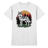 Front view of Arvenzo Lone Dusk unisex white shirt with a stylish, premium design.