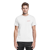 White unisex Pure Ground shirt by Arvenzo, front view showing a sleek, fitted design made from premium fabric.