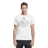 White Arvenzo Cliff Edge unisex shirt displayed front view, featuring a stylish design on a premium fabric.